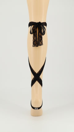 Lace Black Back side of leg