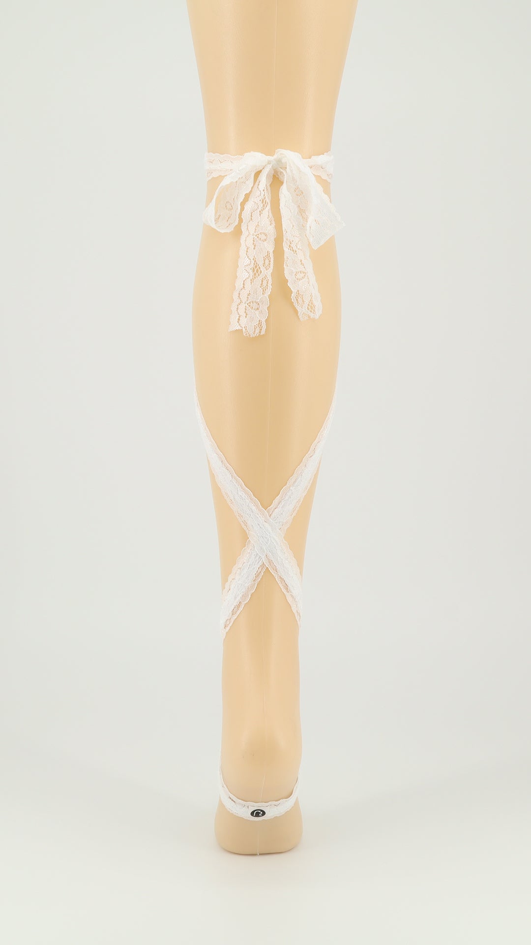 Lace White Back side of leg