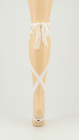 Lace White Back side of leg