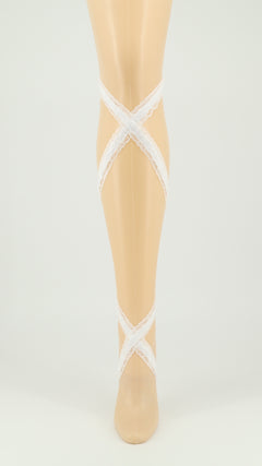 Lace White Front side of leg