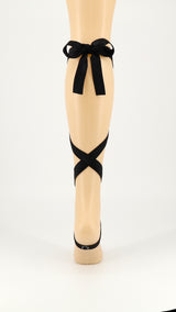 The Solid Black Back side of leg