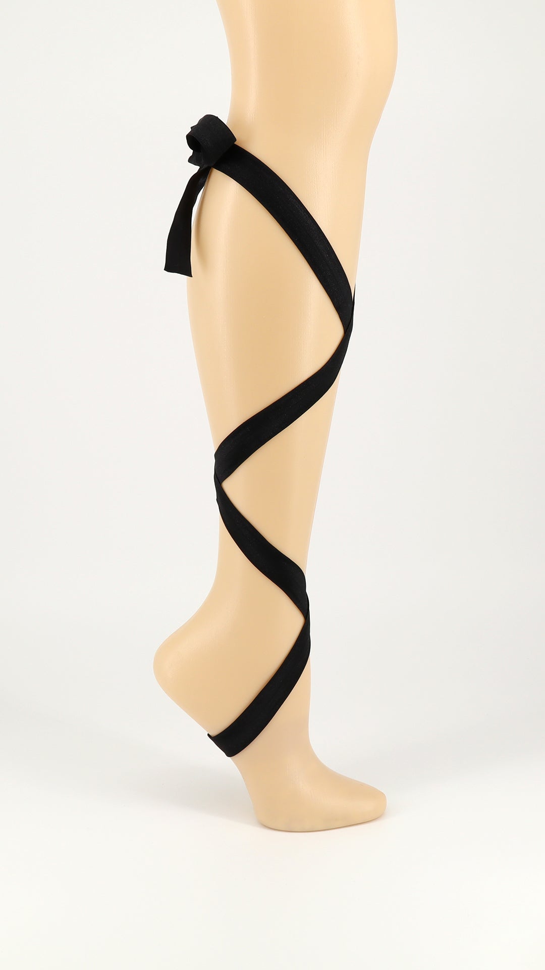 Solid Satin Black Right side of leg